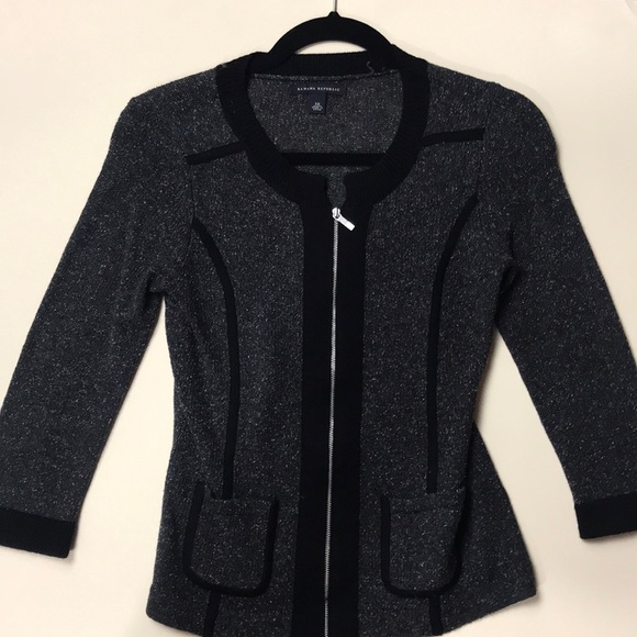 Banana Republic Grey Zipper Sweater Cardigan - Picture 1 of 2